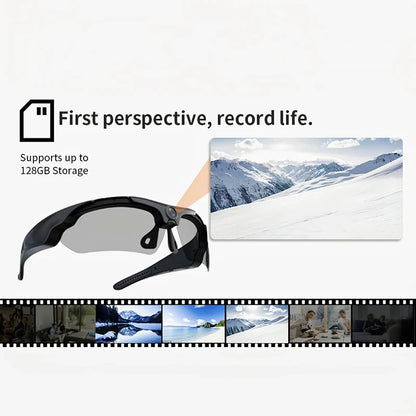 Smart Glasses HD 1080P - Camera Audio Video Riding Recorder Camcorder Outdoor Sports Driving Glasses Action Camera New 2025