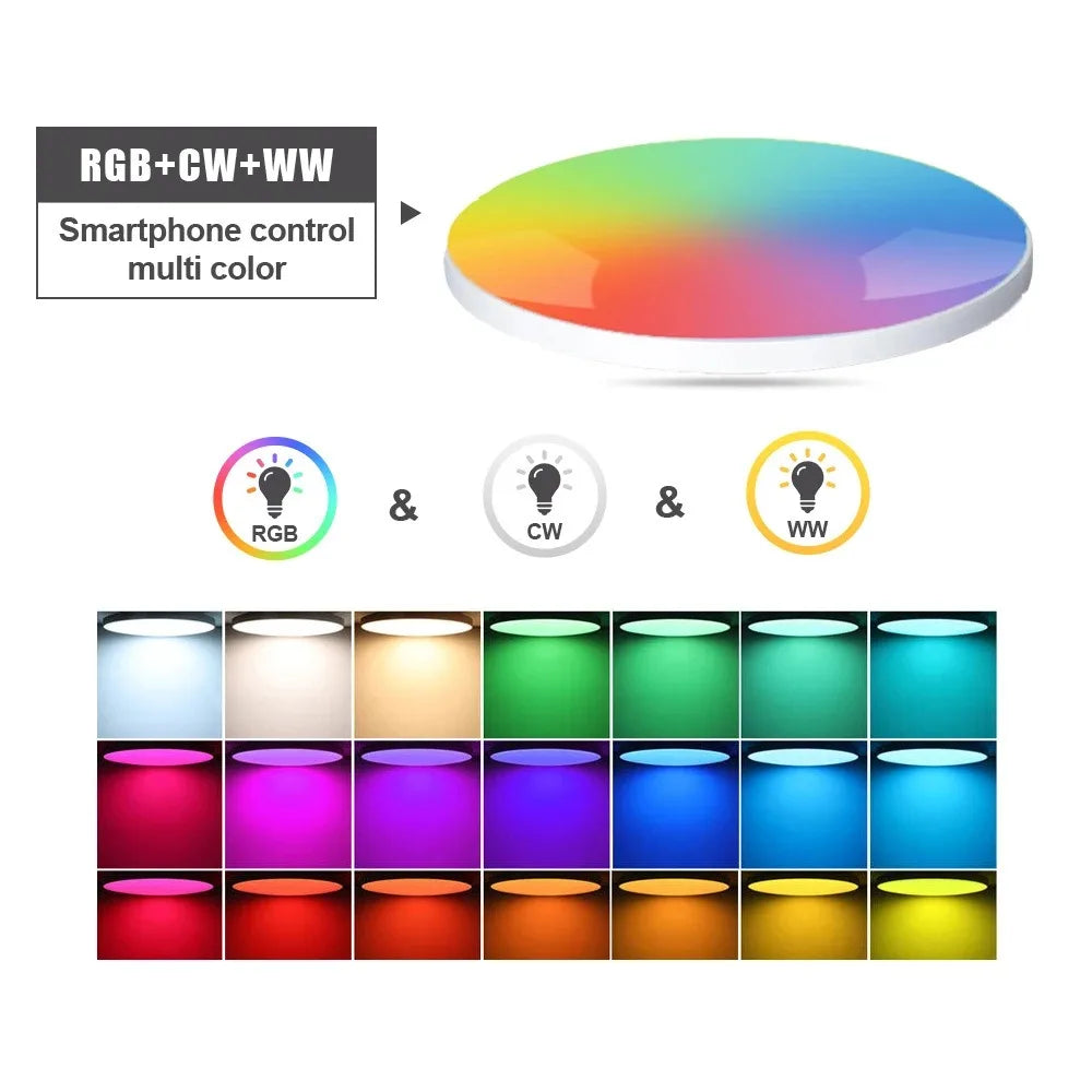 Zigbee 3.0 Ceiling Light Wifi RGB Remote Control APP Alexa Google Voice Dimmable Living Room Bedroom Home LED Smart Ceiling Lamp
