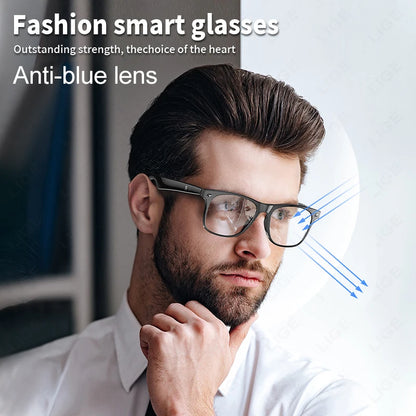 New AI Intelligent Translator Bluetooth Smart Glasses Men 163 Language AI Automatic Dialogue Translation Bluetooth Glasses Women