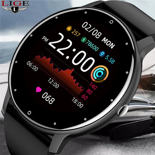 Smart Watch Men Full Touch Screen Sport Fitness Watch IP67 Waterproof Bluetooth For Android ios smartwatch Men+box