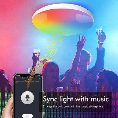Zigbee 3.0 Ceiling Light Wifi RGB Remote Control APP Alexa Google Voice Dimmable Living Room Bedroom Home LED Smart Ceiling Lamp