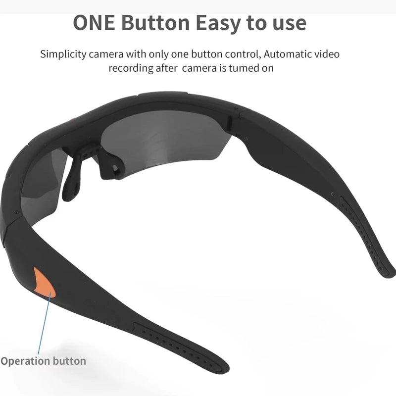 Smart Glasses HD 1080P - Camera Audio Video Riding Recorder Camcorder Outdoor Sports Driving Glasses Action Camera New 2025
