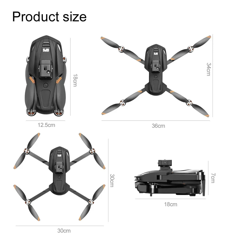 V168 Drone 8K 5G WIFI GPS Professional HD Aerial Photography DualCamera Omnidirectional Obstacle Avoidance Original