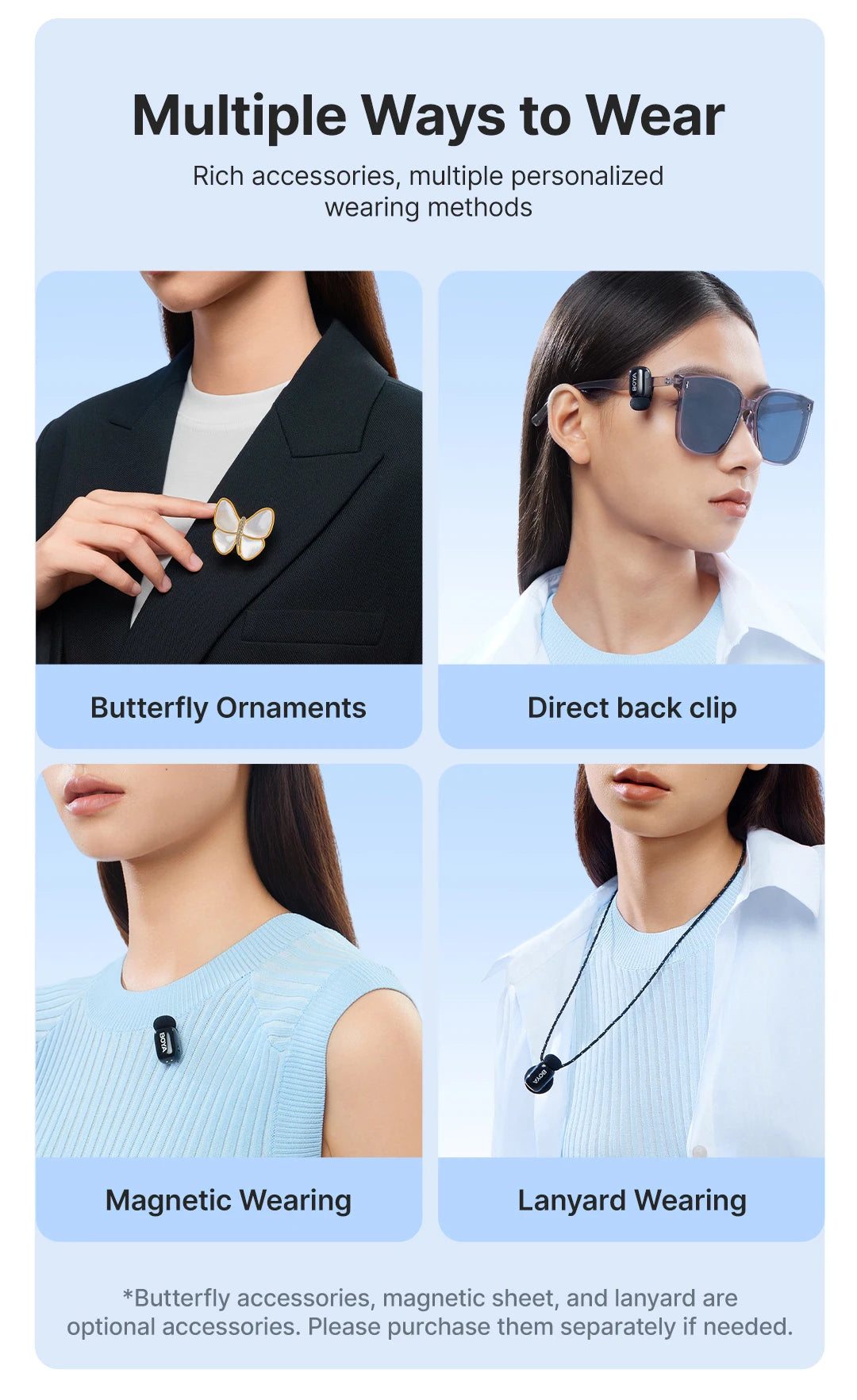 Mini Wireless Lavalier Microphone for iPhone 15/16 Android Phone USB-C Devices for Live Streaming Video Recording Vlog