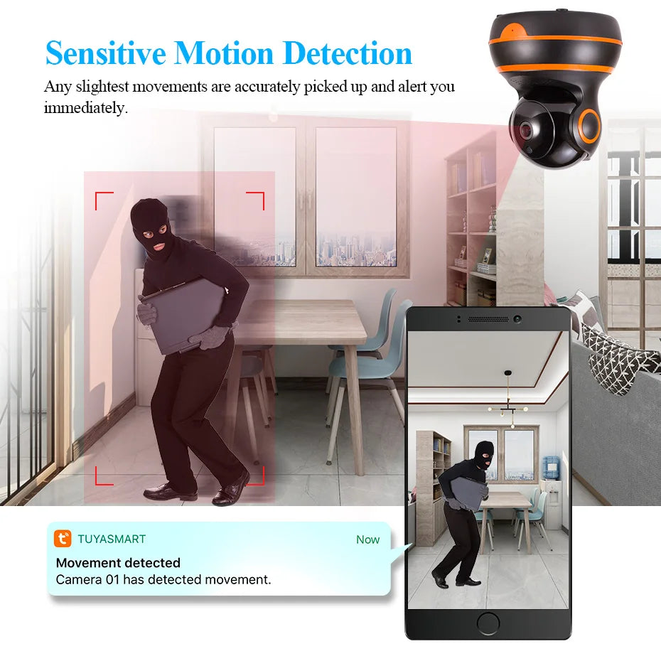 KERUI Tuya Smart 1080P 2MP HD PTZ WIFI IP Camera Indoor Home Security CCTV Surveillance Video Camera