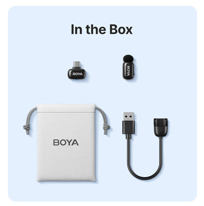 Mini Wireless Lavalier Microphone for iPhone 15/16 Android Phone USB-C Devices for Live Streaming Video Recording Vlog