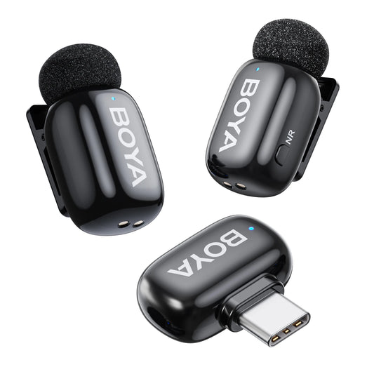 Mini Wireless Lavalier Microphone for iPhone 15/16 Android Phone USB-C Devices for Live Streaming Video Recording Vlog