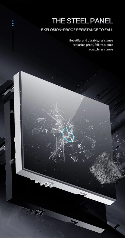 Wall Touch Switch 220V EU Standard Tempered Crystal Glass Panel Power 1/2/3 Gang Sensor Switches Waterproof 86 Interruptor