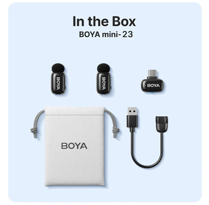 Mini Wireless Lavalier Microphone for iPhone 15/16 Android Phone USB-C Devices for Live Streaming Video Recording Vlog