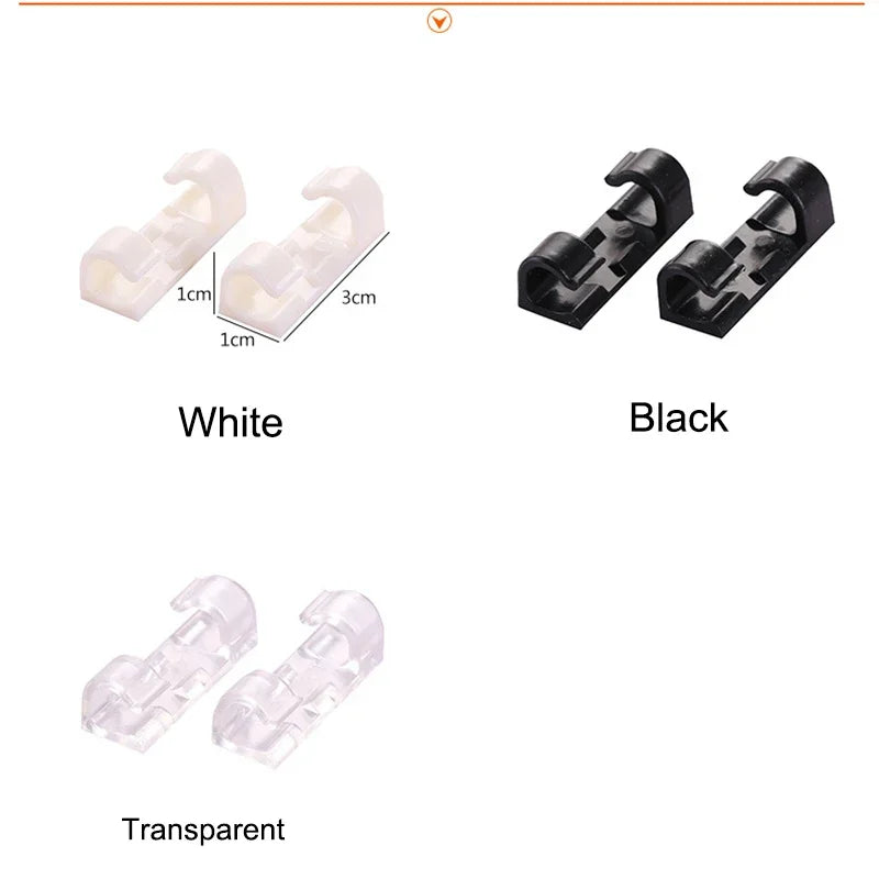 Wire Cable Management Organizer Desktop & Workstation Cord Clips Management Holder Data Telephone Line Cable Winder Sleeve