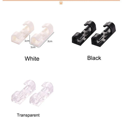 Wire Cable Management Organizer Desktop & Workstation Cord Clips Management Holder Data Telephone Line Cable Winder Sleeve