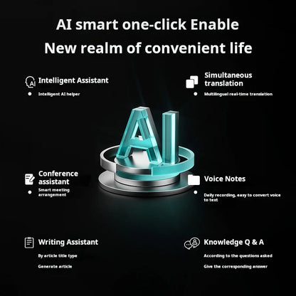 2025 New Smart AI Bluetooth Headset AI Intelligent Translation Full Color Smart Wireless Headset