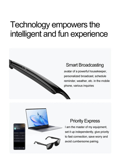 New AI Intelligent Translator Bluetooth Smart Glasses Men 163 Language AI Automatic Dialogue Translation Bluetooth Glasses Women